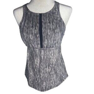 Nike Women's Black and White Criss Cross Workout Tank Top Size Large